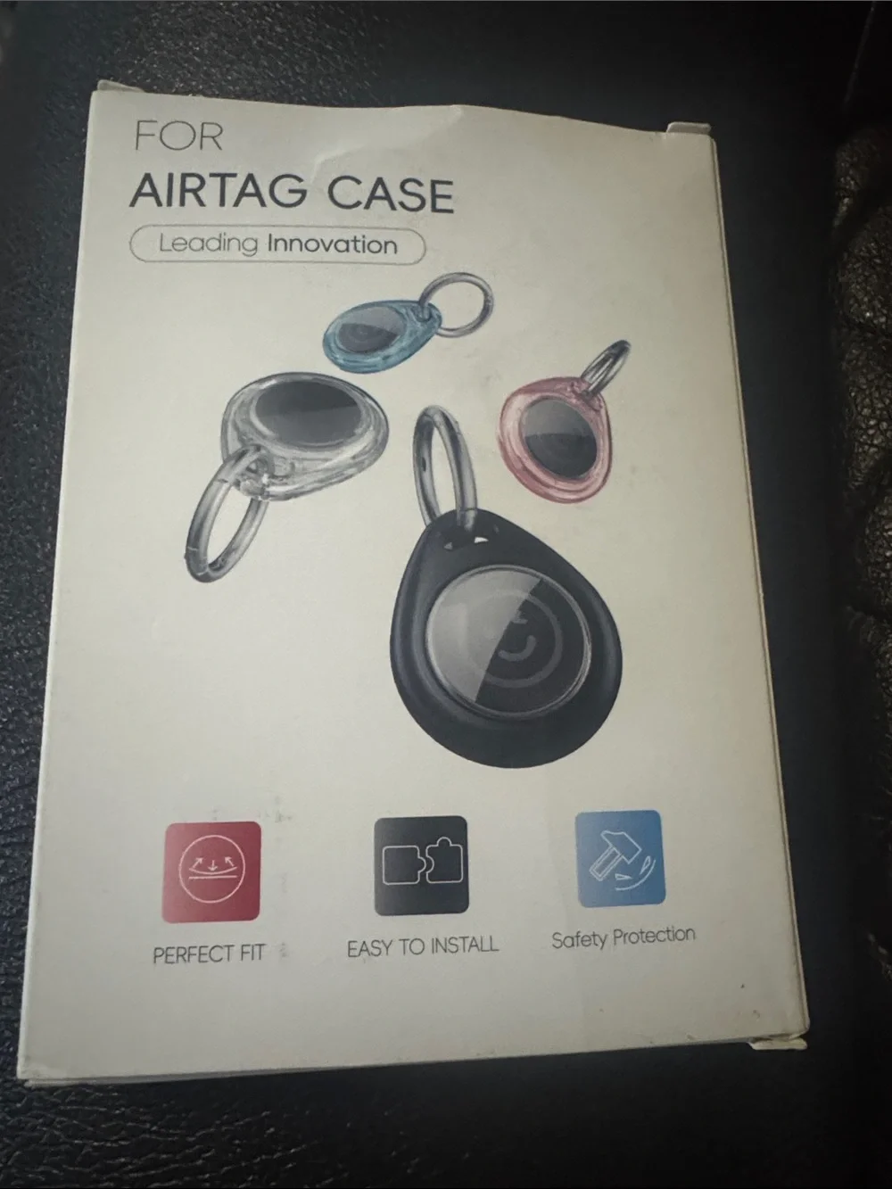 4 Pack Waterproof for Airtag Holder Case with Keychain, Shockproof & Dustproof A